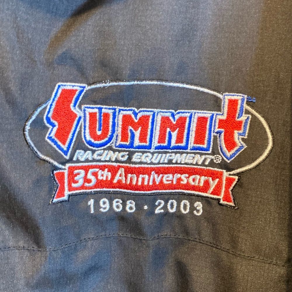 VTG Summit Racing 35th Anniversary Jacket Mens Black Hooded Windbreaker Size XXL - Picture 2 of 9